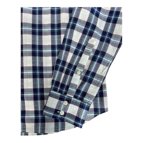 UNTUCKIT Womens Sorbo Button Up Blouse~Size 4~Blue Plaid Long Sleeve NWT L11 21 - Picture 9 of 12